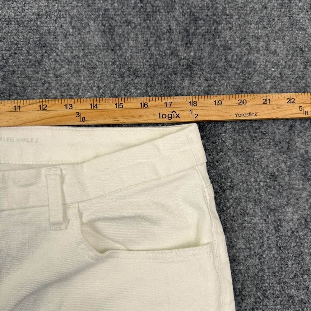 Chico's Womens Perfect Stretch Girlfriend Slim Leg Ankle Jeans US Size 16 White - Picture 9 of 13